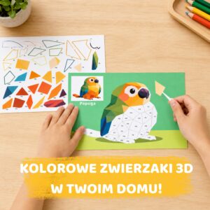 Zręczne Rączki – Kreatywne Wyklejanki 3D ze Zwierzątkami | Zestaw 9 Projektów bez Kleju