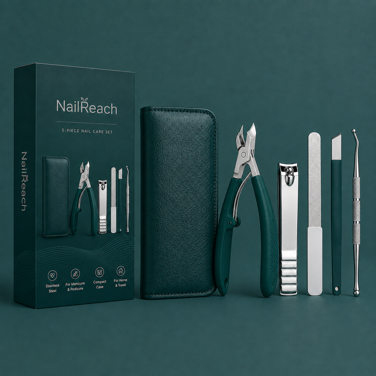 NailReach – precyzyjny zestaw do pielęgnacji wrastających i grubych paznokci w etui